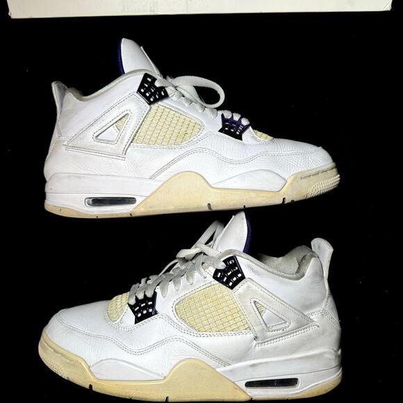 Nike Air Jordan 4 Retro Purple Metallic 2020 Men's Shoes - Size 10 - Picture 2 of 9